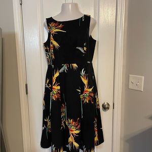 Eva Mendes Floral Linen Blend Dress